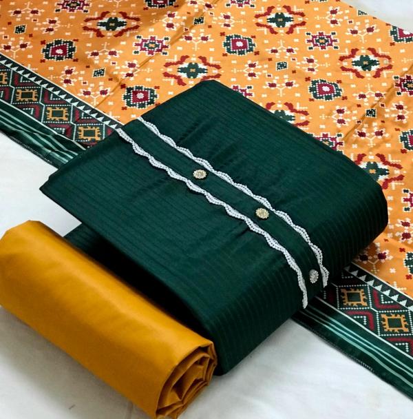 TCVT Patola Cotton Satin Designer Dress Material